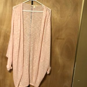 Sheer long sleeve sweater shrug
